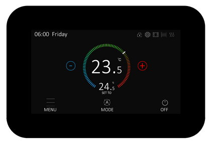Konnect 5.1in Dual Thermostat - Matte Black