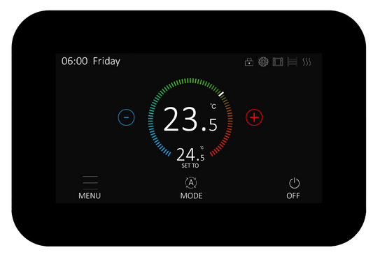 Konnect 5.1in Dual Thermostat - Matte Black