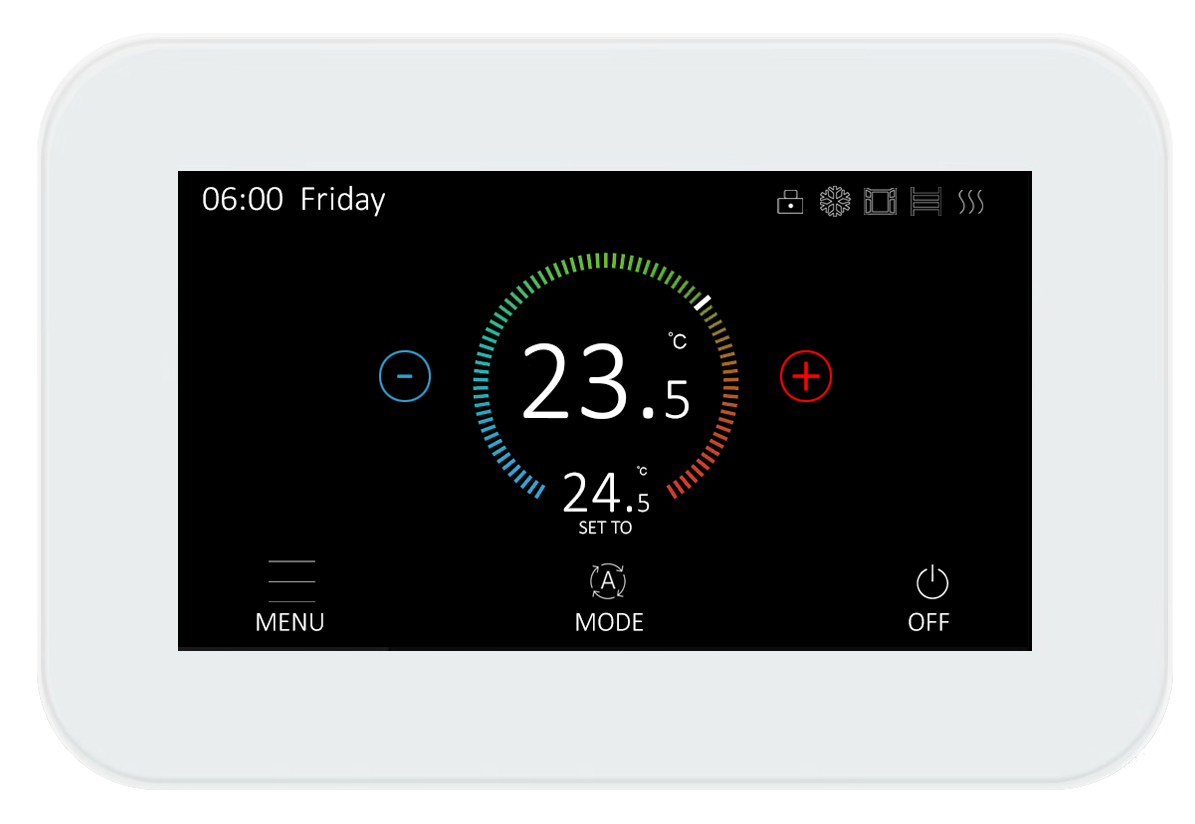 Konnect 5.1in Dual Thermostat - Matte White