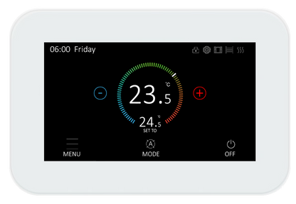 Konnect 5.1in Dual Thermostat - Matte White