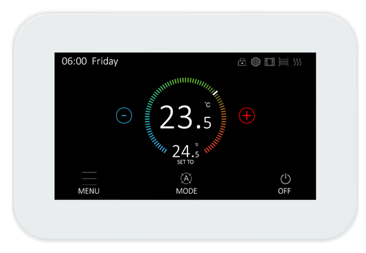 Konnect 5.1in Dual Thermostat - Matte White