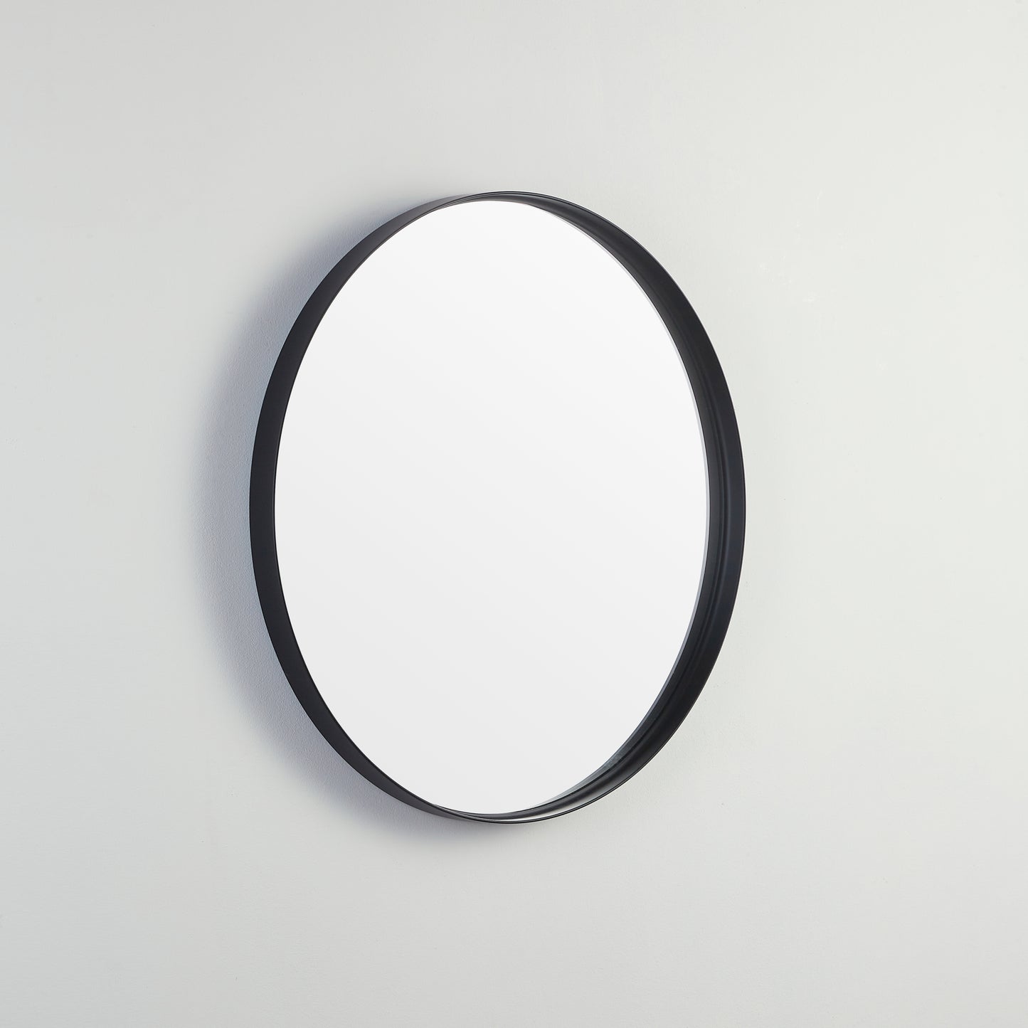 600mm Luna Aluminum Framed Mirror - Matte Black