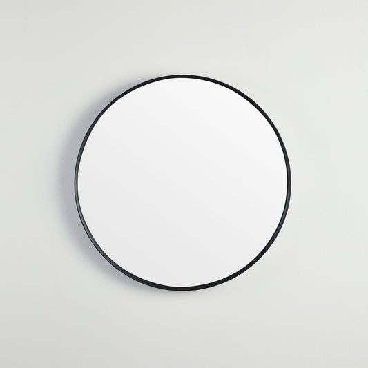 600mm Luna Aluminum Framed Mirror - Matte Black