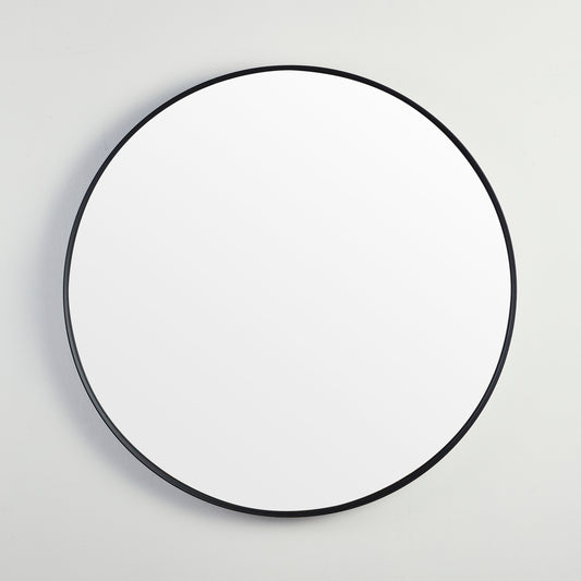 800mm Luna Aluminum Framed Mirror - Matte Black