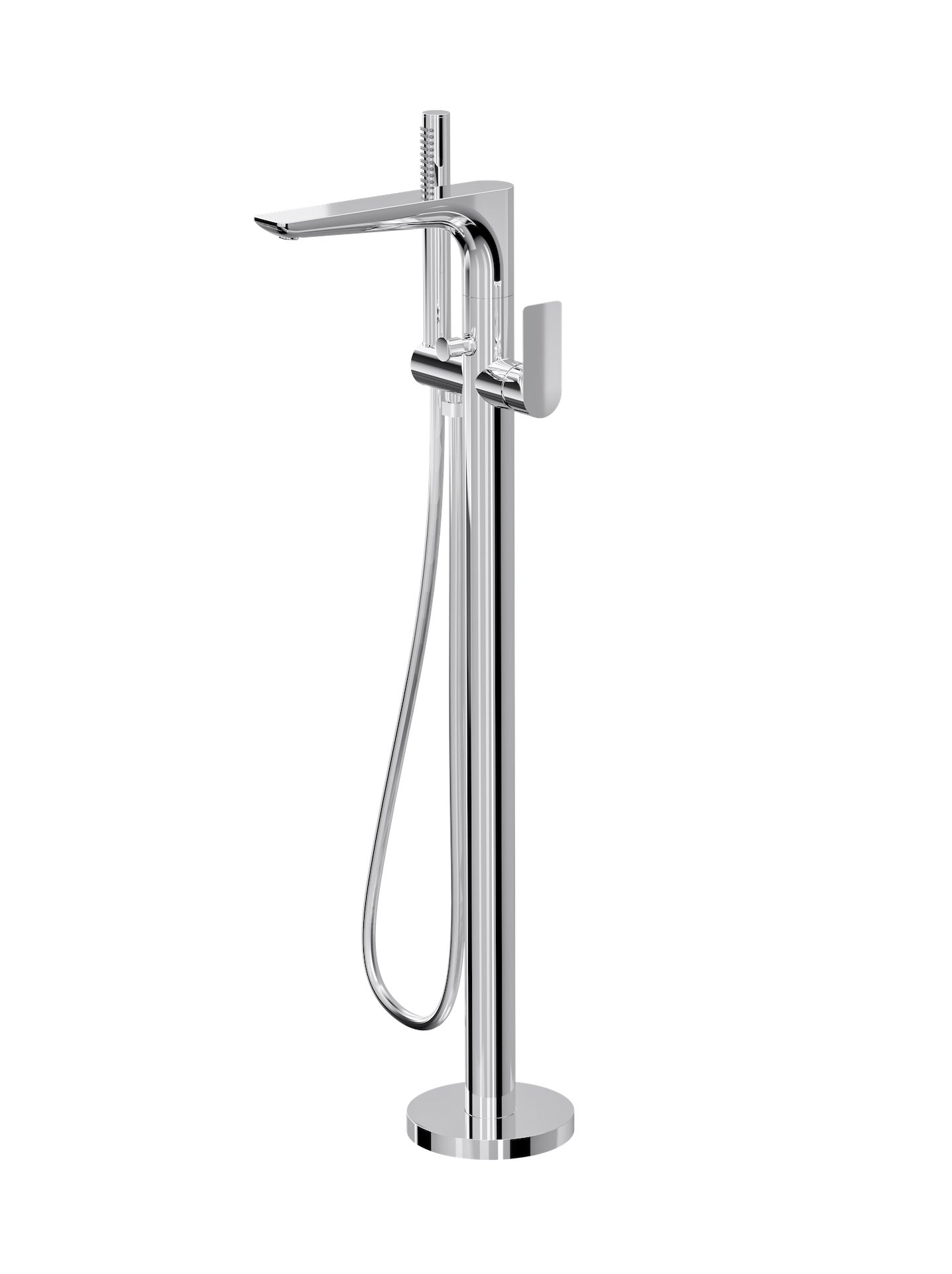 Kyah Freestanding Bath Filler with Hand Shower - Chrome
