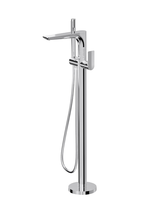 Kyah Freestanding Bath Filler with Hand Shower - Chrome