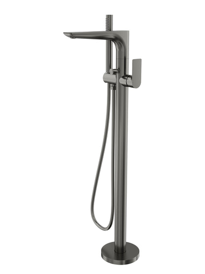 Kyah Freestanding Bath Filler with Hand Shower - Gunmetal