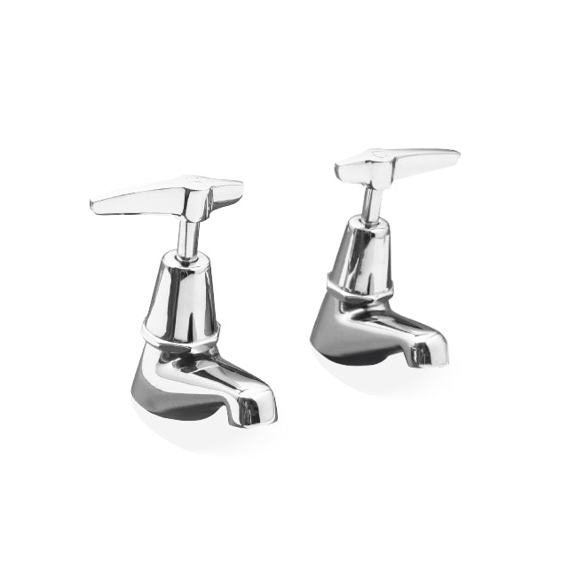 KIRRA LEVER Pillar Cocks,  pair - Chrome