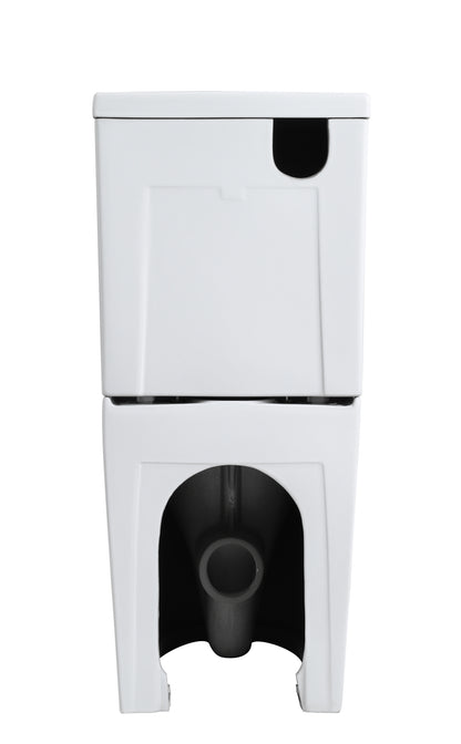 Zeus Tornado Rimless Back-to-Wall Toilet Suite - Gloss White