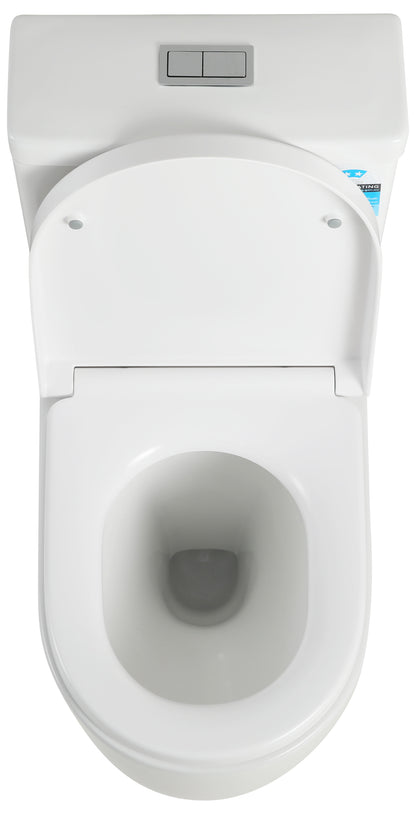 Veda Rimless Back-to-Wall Toilet Suite - Gloss White