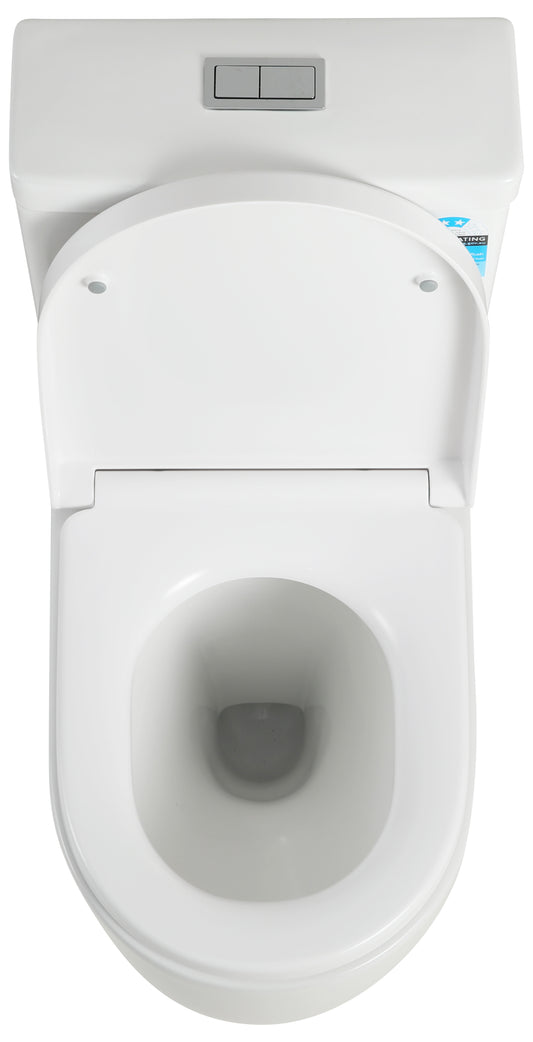 Veda Rimless Back-to-Wall Toilet Suite - Gloss White