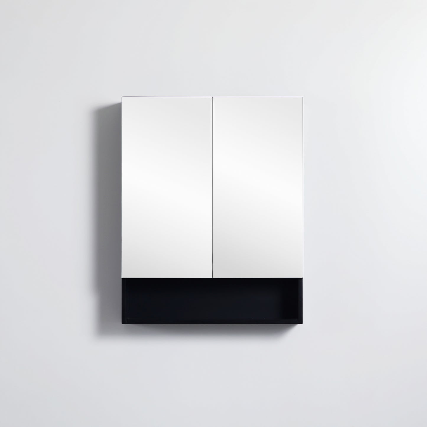 600mmx750mm Fremantle Shaving Cabinet - Matte Black