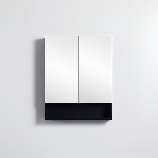 600mmx750mm Fremantle Shaving Cabinet - Matte Black