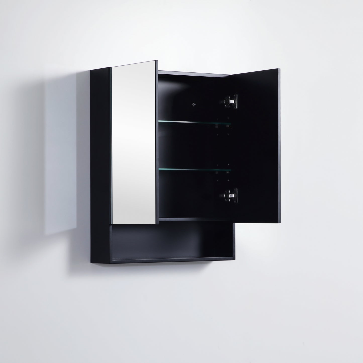 600mmx750mm Fremantle Shaving Cabinet - Matte Black