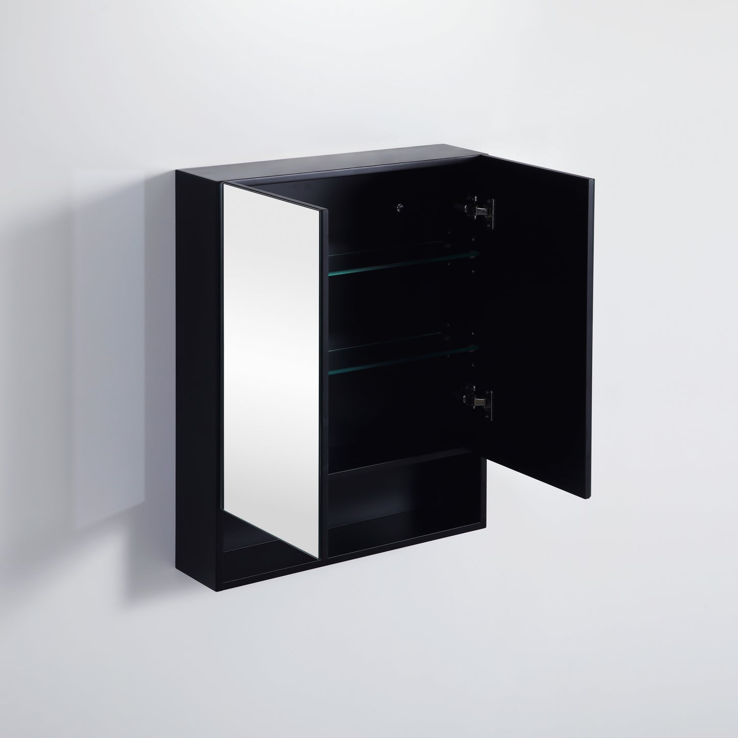 600mmx750mm Fremantle Shaving Cabinet - Matte Black
