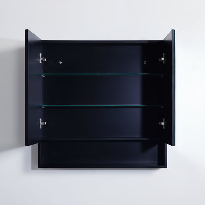 750mmx750mm Fremantle Shaving Cabinet - Matte Black