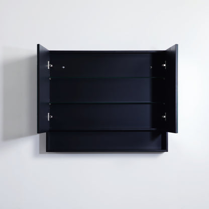 900mmx750mm Fremantle Shaving Cabinet - Matte Black