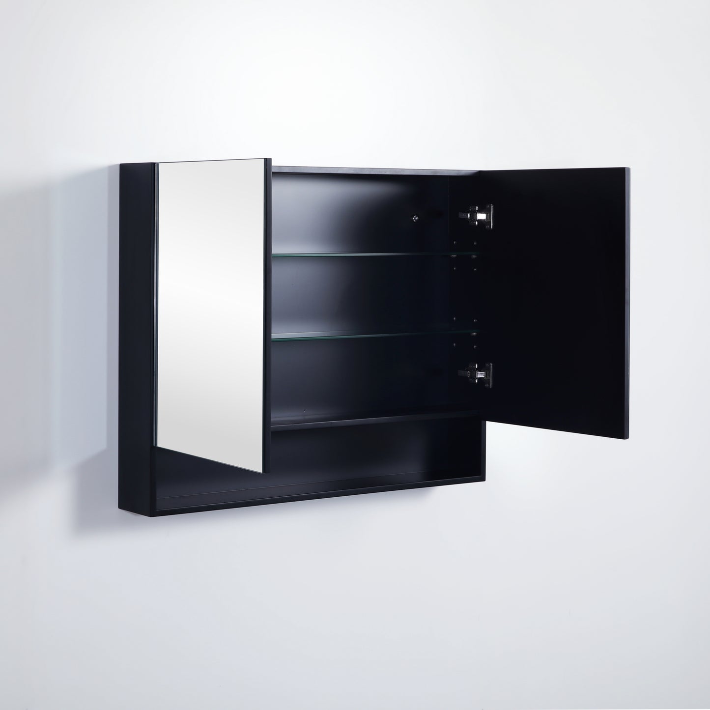 900mmx750mm Fremantle Shaving Cabinet - Matte Black