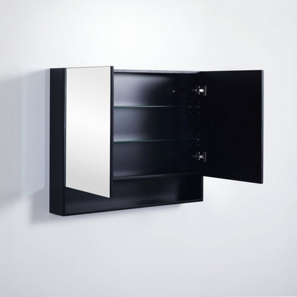 900mmx750mm Fremantle Shaving Cabinet - Matte Black