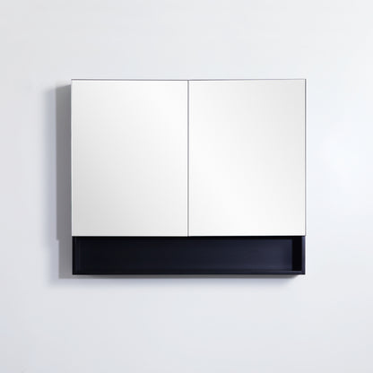 900mmx750mm Fremantle Shaving Cabinet - Matte Black