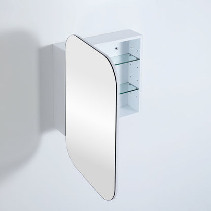 600mmx900mm Olivia Rectangular Shaving Cabinet - Matte White