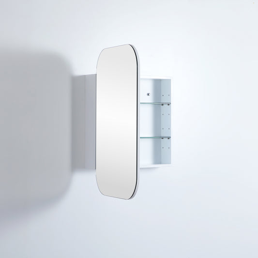 600mmx900mm Olivia Rectangular Shaving Cabinet - Matte White