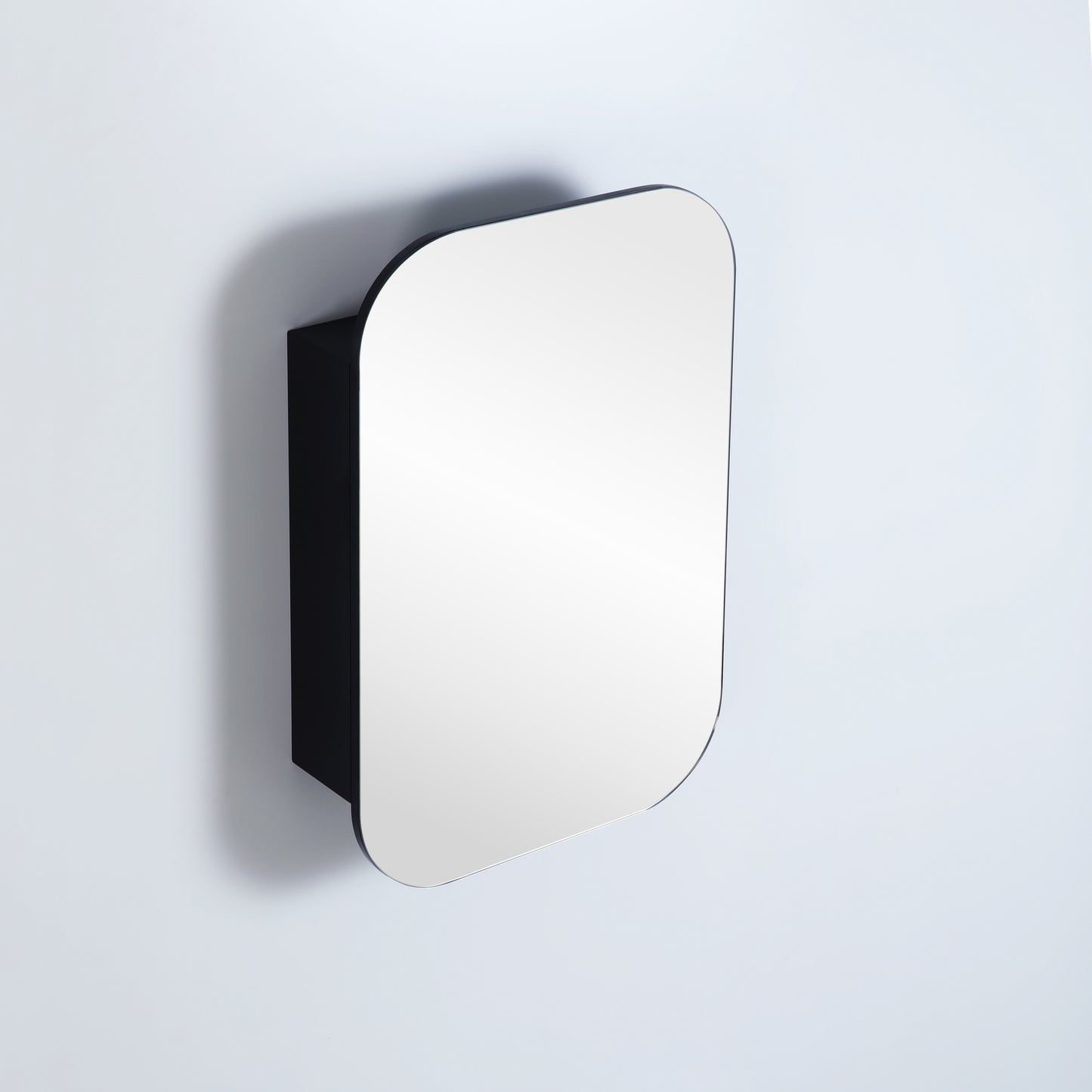 600mmx900mm Olivia Rectangular Shaving Cabinet - Matte Black