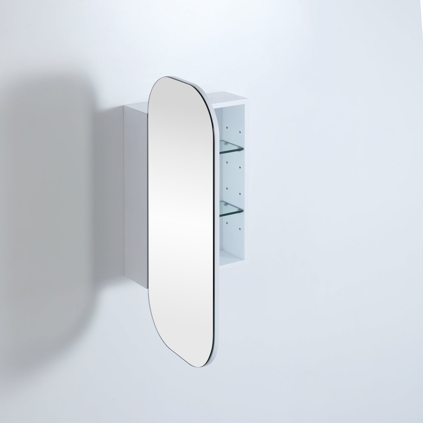 400mmx900mm Olivia Rectangular Shaving Cabinet - Matte White