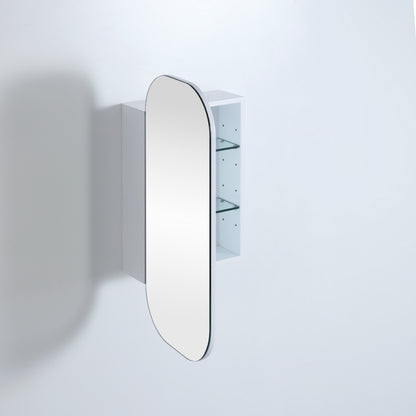 400mmx900mm Olivia Rectangular Shaving Cabinet - Matte White