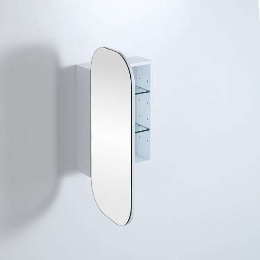 400mmx900mm Olivia Rectangular Shaving Cabinet - Matte White