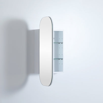 400mmx900mm Olivia Rectangular Shaving Cabinet - Matte White