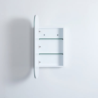 400mmx900mm Olivia Rectangular Shaving Cabinet - Matte White