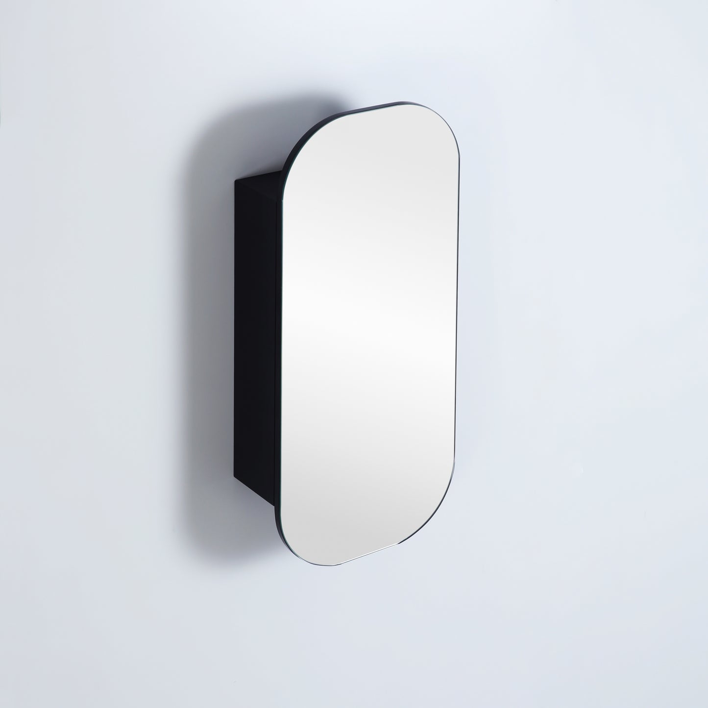 400mmx900mm Olivia Rectangular Shaving Cabinet - Matte Black