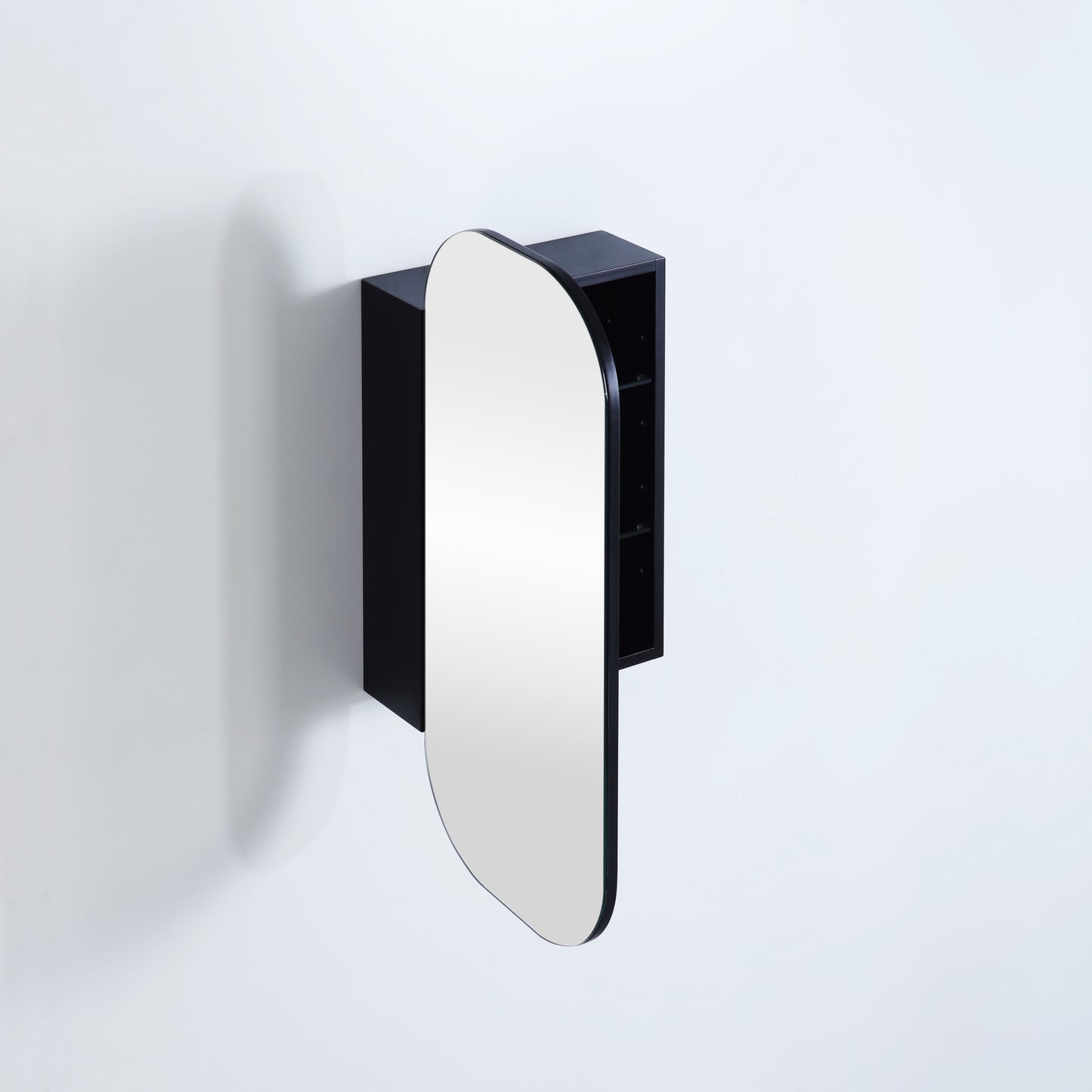 400mmx900mm Olivia Rectangular Shaving Cabinet - Matte Black