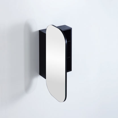 400mmx900mm Olivia Rectangular Shaving Cabinet - Matte Black