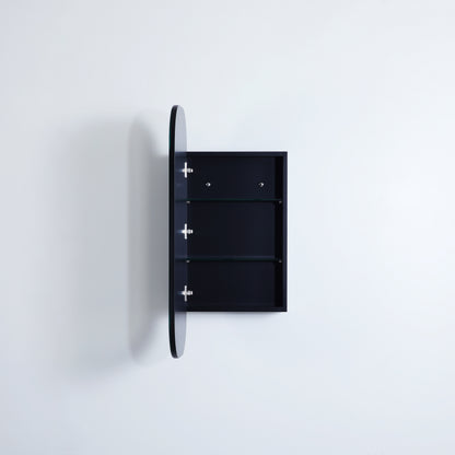 400mmx900mm Olivia Rectangular Shaving Cabinet - Matte Black
