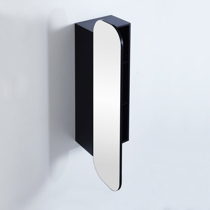 400mmx1500mm Olivia Tall Boy Shaving Cabinet - Matte Black