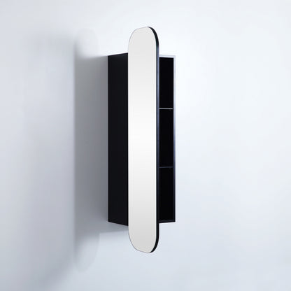 400mmx1500mm Olivia Tall Boy Shaving Cabinet - Matte Black