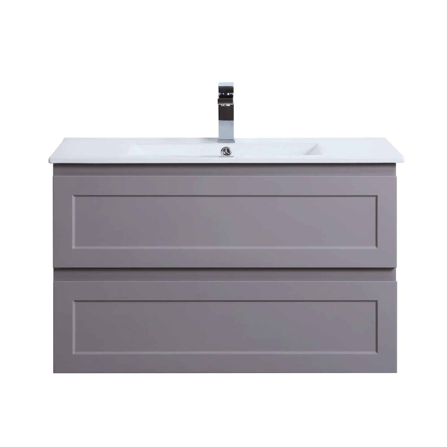 900mm Fremantal Wall Hung Vanity PVC Cabinet Only - Matte White