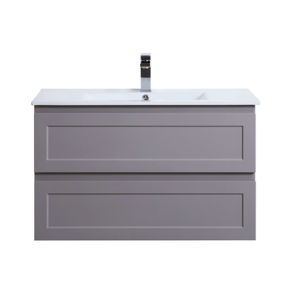 900mm Fremantal Wall Hung Vanity PVC Cabinet Only - Matte White