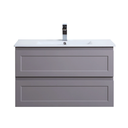 900mm Fremantal Wall Hung Vanity PVC Cabinet Only - Matte White