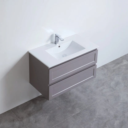 900mm Fremantal Wall Hung Vanity PVC Cabinet Only - Matte White