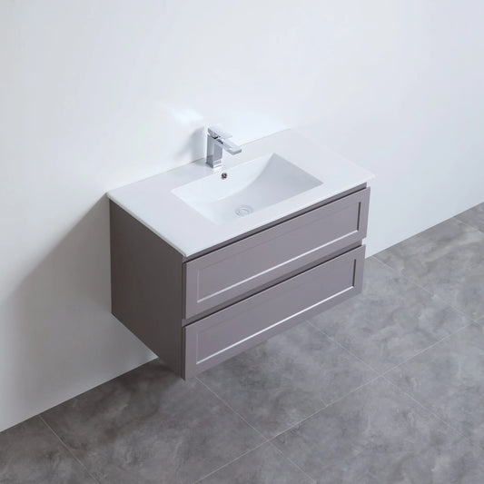 900mm Fremantal Wall Hung Vanity PVC Cabinet Only - Matte White