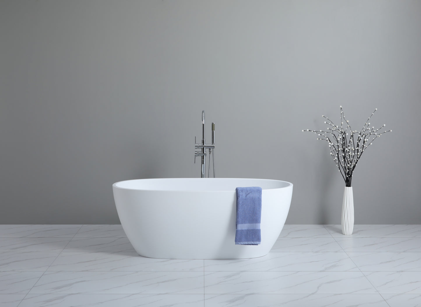 1500mm Freestanding Bathtub - Gloss White