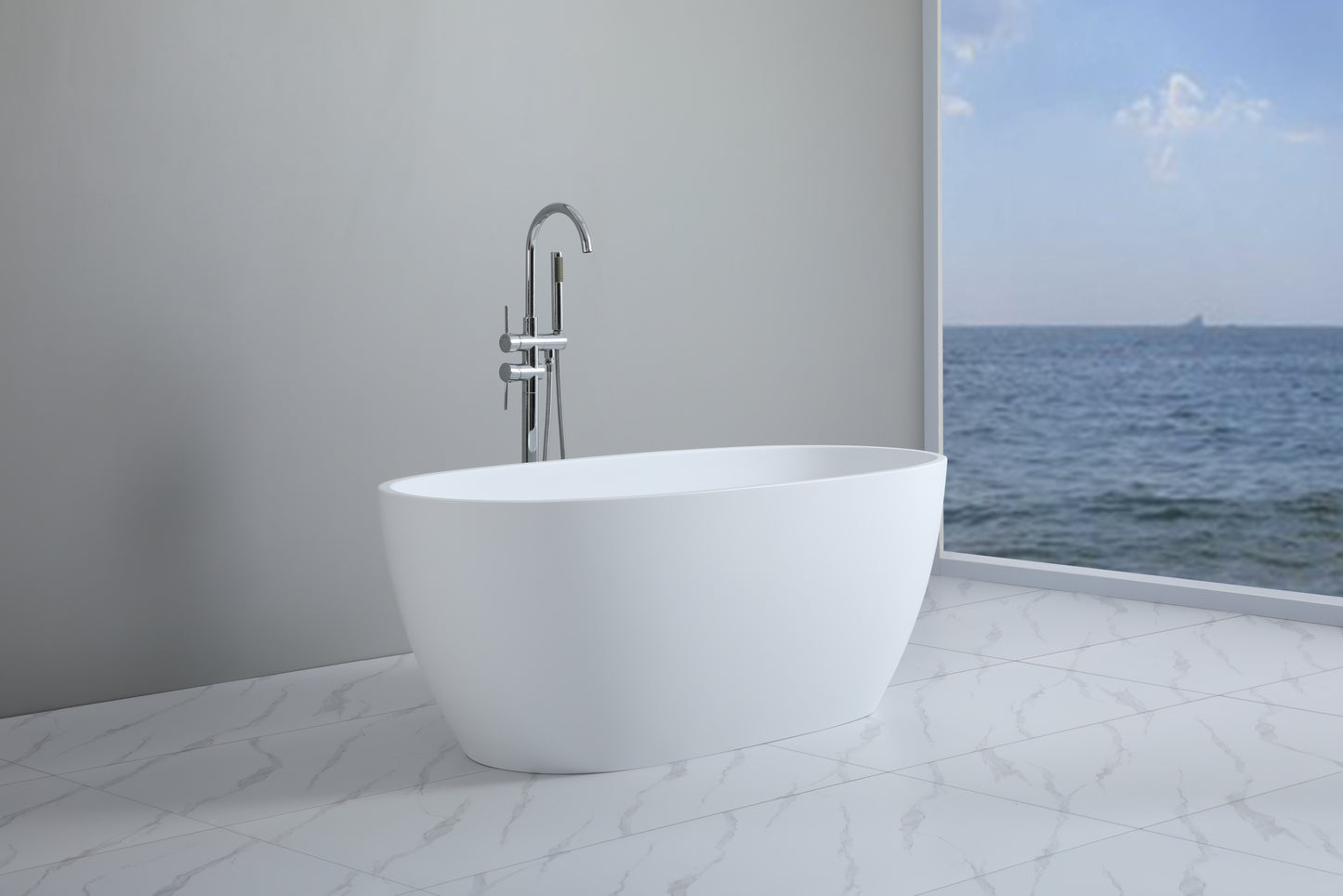 1700mm Freestanding Bathtub - Gloss White
