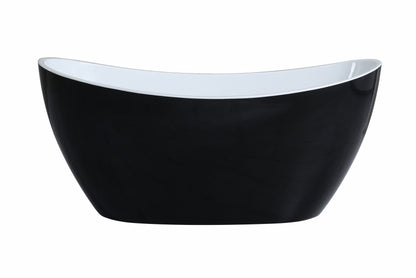 1700mm Freestanding Bathtub - Matte Black & Matte White