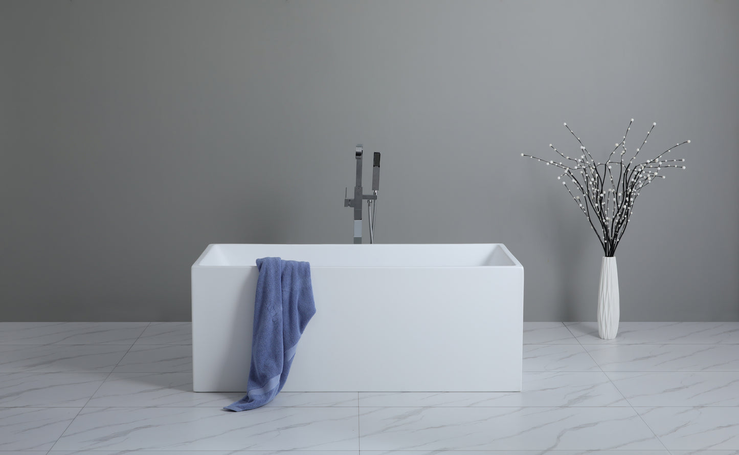 1400mm Theo Multifit Bathtub - No Overflow - Gloss White