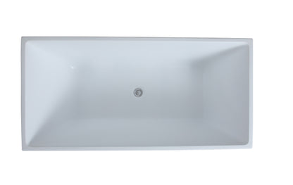 1400mm Theo Multifit Bathtub - No Overflow - Gloss White