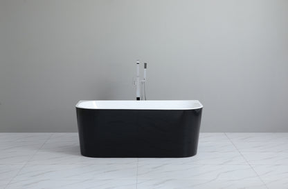 1500mm Bathtub - Matte Black & Matte White