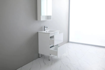 600mm Revive Floor Vanity PVC - Cabinet Only - Matte White